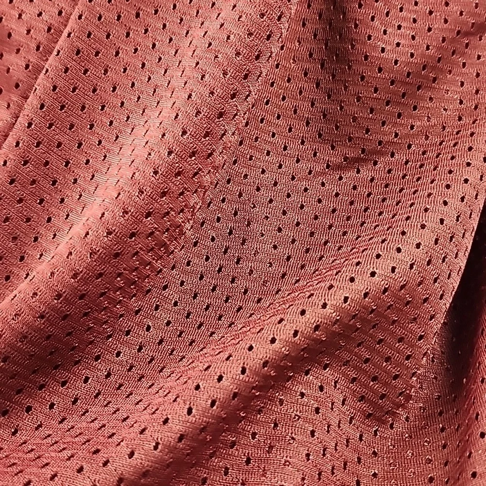 Burgundy Mesh Basketball Shorts Athletic Gym Drawstring Size XL - Picture 7 of 10